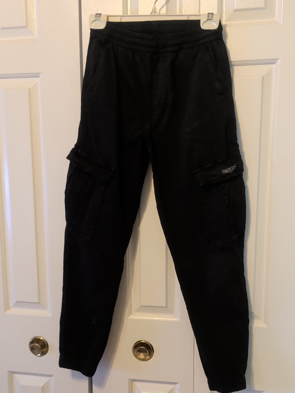 Zara Black Cargo Jogger Pants - Boy's